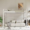 COMHOMA Metal Loft Bed Twin Size, Loft Bed Frame with Safety Guard Rails & Flat Ladder for Kids Teens Adults - 3 of 4