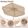 Ainfox 7.5ft Lighted Thatched Tiki Patio Beach Umbrella Patio Garden Beach Pool Backyard - 3 of 4