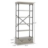 Coolmee 5 Tier Bookshelf with Storage Drawer, 81" Tall Book Shelf Bookcase w/Metal Frame, Open Bookshelf for Living Room Office Bedroom Library - 2 of 4
