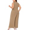 Agnes Orinda Women's Plus Size Sleeveless Crew Neck Wide Leg with Pocket Jumpsuit - 4 of 4