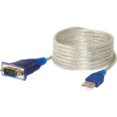 Sabrent Serial Cable - 6 ft Serial Data Transfer Cable - USB - 9-pin DB-9 Serial