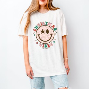 Simply Sage Market S.W.Smiley Retro Smiley Face Christmas Vibes Short Sleeve Tee - 1 of 4