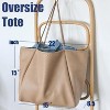 Oversize PU Leather Tote Bag for Women, Weekender Shopper Handbag with Spacious Interior for Travel and Daily Use - 2 of 4