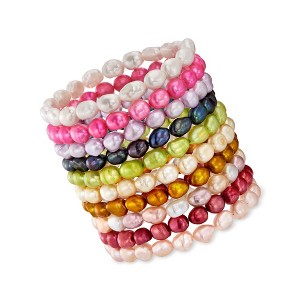 Ross-Simons 6-7mm Multicolored Cultured Pearl Jewelry Set: Ten Stretch Bracelets - 1 of 4