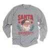 Simply Sage Market Vintage Santa University Garment Dyed Long Sleeve - 2XL - Grey - 2 of 4