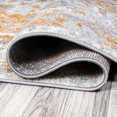 Cottage Charm Orange & Cream Medallion 3' x 5' Synthetic Rug