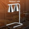 Food Heat Lamp Bulbs Electric Commercial Food Warmer Lamp with Free-Standing, 750W Heat Lamp, Stainless Steel Food Warmer - 3 of 4