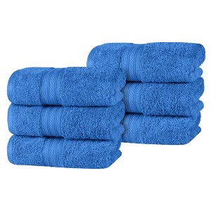 Cotton Plush Soft Highly-Absorbent Heavyweight Luxury Hand Towel Set of 6 by Blue Nile Mills - 1 of 4