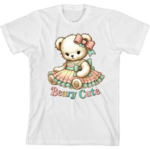 Beary Cute Teddy Bear Boy's Crew Neck Short Sleeve Tee - 1 of 2
