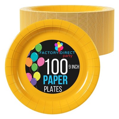 Exquisite White Paper Plates 9 Inch Disposable Plates - 100 Ct. : Target