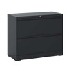ACEPANO 35.43 in. W Metal Lateral File Cabinet with Lock & 2 Drawers for Office & Home-Black - 3 of 4