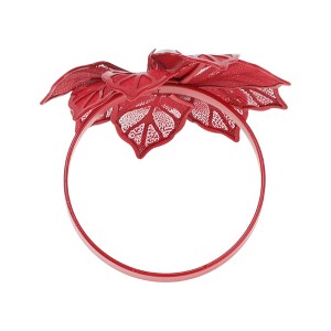 Unique Bargains Napkin Ring Flower Stainless Steel 1 Pc - 1 of 3