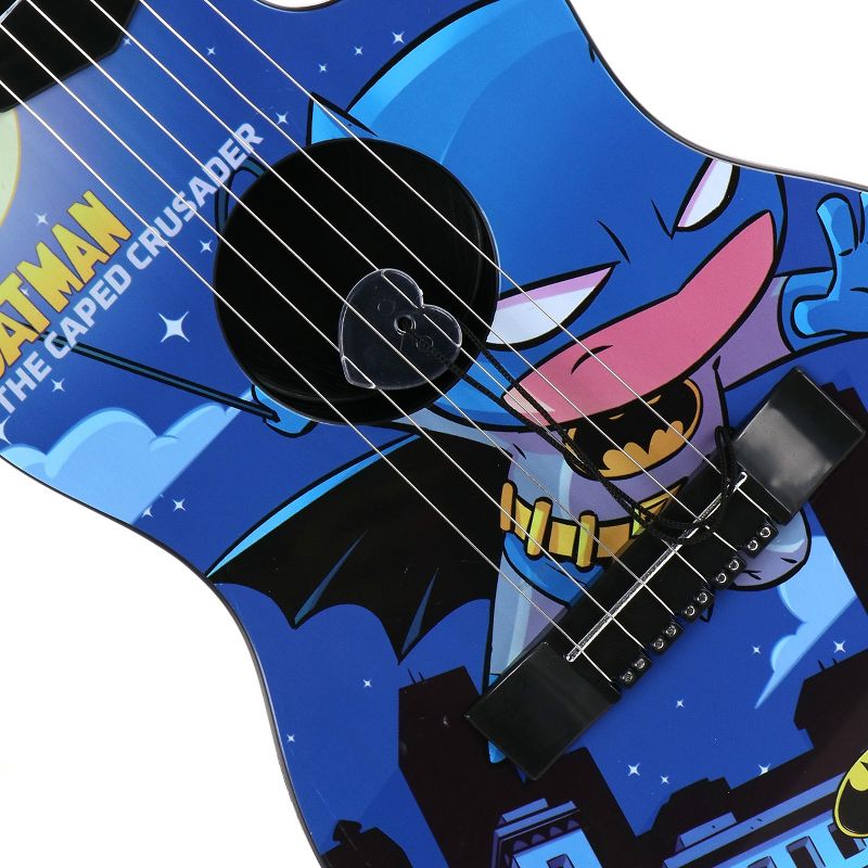 DC Comics Super Friends Batman 21 Inch Mini Guitar in Blue, 5 of 6
