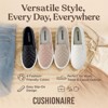 CUSHIONAIRE Faze Women’s Quilted Slip-On Sneaker – Faux Leather Casual Shoe with Memory Foam Insole & Rubber Outsole - 3 of 4
