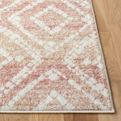 Adirondack Rose and Gold Geometric 6' x 9' Area Rug