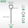 Unique Bargains Stainless Steel Durable Rust-Resistant Eyebolts with Nuts Washers Male Screw for Fastening 10 Pcs - 3 of 4