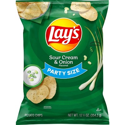 Lay's Sour Cream & Onion Flavored Party Size Potato Chips - 12.50oz ...