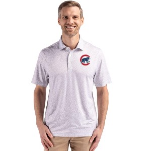 Chicago Cubs Cutter & Buck Pike Eco Flora Print Recycled Mens Big & Tall Polo - 1 of 1