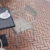 Flash Furniture Nash Commercial Grade Steel Indoor-Outdoor Stackable Chair with 2 Slats and Arms, Set of 2 - 4 of 4