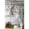 Metal Angels Playing Musical Instruments, 31.5" Tall, Distressed Gray with Gold Accents, Set of 2 by Kalalou - 2 of 3