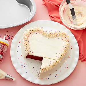 Akoasm 3-Piece Aluminum Heart-Shaped Cake Mold Set for DIY Dessert Making-Pink - 1 of 4