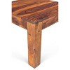 Handcrafted Medium Cube Square Table - (16H X 23.5W x 23.5D) - Natural - Timbergirl - image 3 of 4