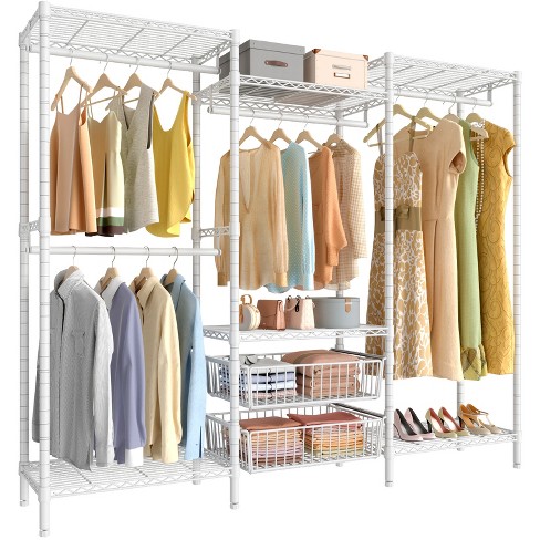 Vipek S3c Heavy Duty Portable Closet, Adjustable Shoe Rack Wire Shelf,  Custom White Rack With Grey Cover : Target