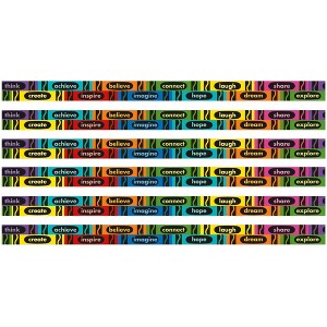 Eureka® Crayola® Inspirational Words Deco Trim®, 37 Feet Per Pack, 6 Packs - 1 of 4