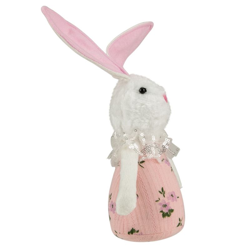 Northlight 11" Pink Spring Floral Easter Bunny Figure, 3 of 6