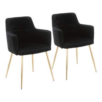 Set of 2 Andrew Contemporary Dining Accent Chairs - Lumisource
