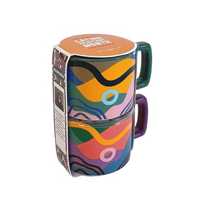 2pk 16oz Mug Set Deco Pattern - Garven Greetings