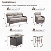Buenhomino Patio Furniture Set with Fire Pit Table and Swivel Rocking Chairs, 5 Pieces Outdoor Wicker Furniture Set with 6'' Thickened Cushion - 4 of 4