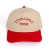 Embroidered Football Mom Upside Down Arch - Women's Corduroy Trucker Hat - 2 of 4