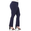 Rekucci Curvy Woman  Straight Leg Pants with Stretch Waist and Pockets - 2 of 3