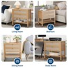 Rattan Nightstand Set of 2 -  Boho Nightstand with 2 Drawers & Shelf (Modern Farmhouse Side Tables for Bedroom/Living Room) - 4 of 4