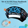Big Dot of Happiness Colorful New Year Party Headbands, 2026 Resolution Party Hats & Games, 2026 NYE Party Decor, Blue, Green, Pink, Purple, Set of 16 - 3 of 4