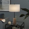 Hudson and Canal 25.5" Limed Oak Table Lamp with Fabric Shade - 4 of 4