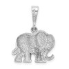 Black Bow Jewelry 14k White Gold Polished and Satin Elephant Pendant, 19mm - 3 of 4