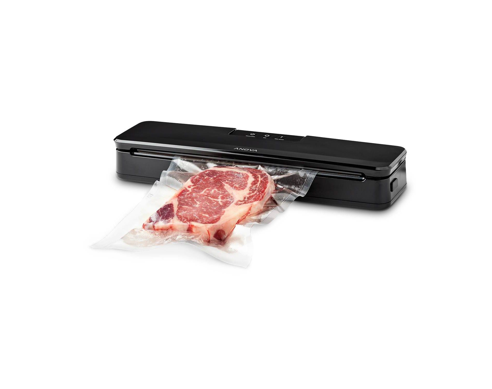 Anova Precision Vacuum Sealer: Stainless Steel Food Sealer Machine, Black, 2-Year Warranty, Spot Clean, Compact Design