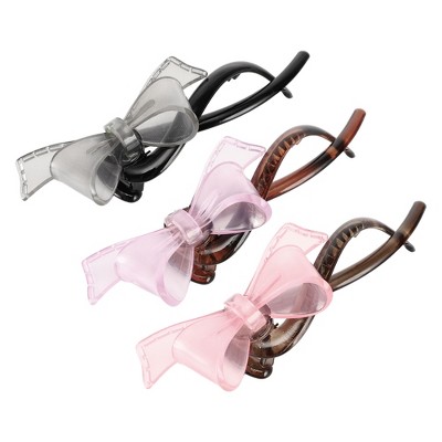 Unique Bargains Women's Elegant Cute Bow Hair Clips 5.51"x1.57"x1.57" 3 Pcs