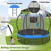 Okak 8/10FT Kids Trampoline with Basketball Hoop, Outdoor Trampolines with Enclosure Net and Ladder, Toddler Trampolines for Garden, Yard - 3 of 4