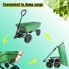 Lyngins Heavy-Duty Garden Cart,180° Turn Dump Wagon Cart with 10-Inch Pneumatic Tires, Easy Assembly Garden Dump Truck for Yard & Outdoor Hauling - 4 of 4