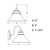 Vaxcel Outland 1 - Light Sconce in  Brushed Pewter - 2 of 4