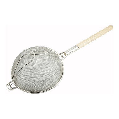 Oxo 6 Double Rod Stainless Steel Strainer With Rubber Handle