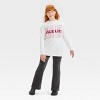 Girls' Oversized 'nice List' Crewneck Sweatshirt - Art Class™ White : Target