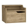 NicBex Floating Nightstand, Modern Night Stand Frame with Modern Dual-Tier Design, Wall Mounted Nightstand with Spacious Single Drawer - 4 of 4