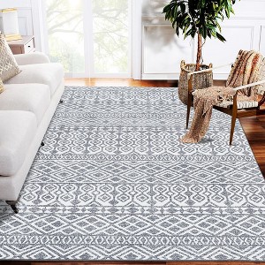Area Rug Washable Moroccan Geometric Rug Carpet Boho Rugs - 1 of 4