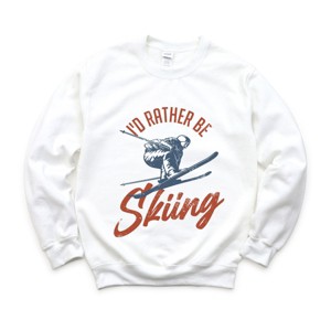 I'd Rather Be Skiing - Women's Graphic Sweatshirt - 1 of 4