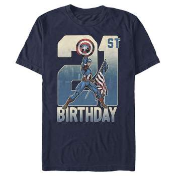 Men's Marvel Captain America 21st Birthday T-Shirt