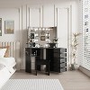 Makeup Vanity Desk - Vanity Desk Set with Lights & Power Outlet 5 Rotating Drawers 3 Lighting Adjustable,for Bedroom - 2 of 4
